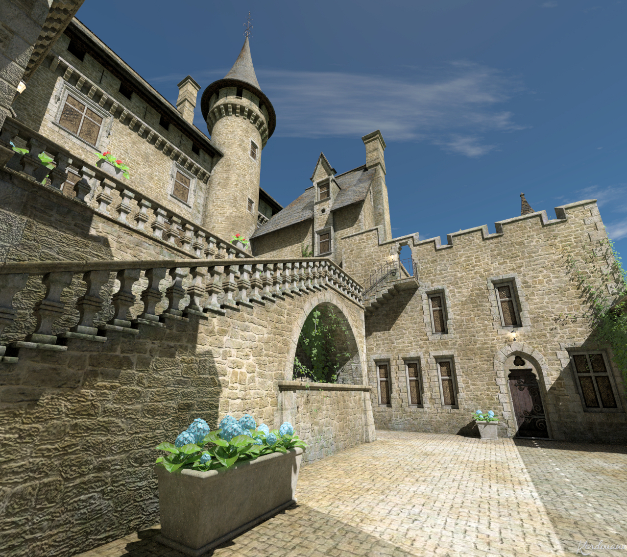 EXT. CHATEAU MEDIEVAL 2 – DAY