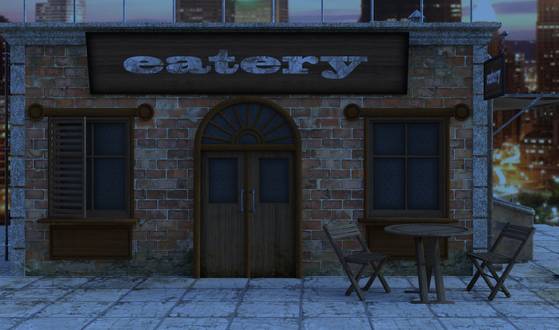 EXT. EATERY – NIGHT