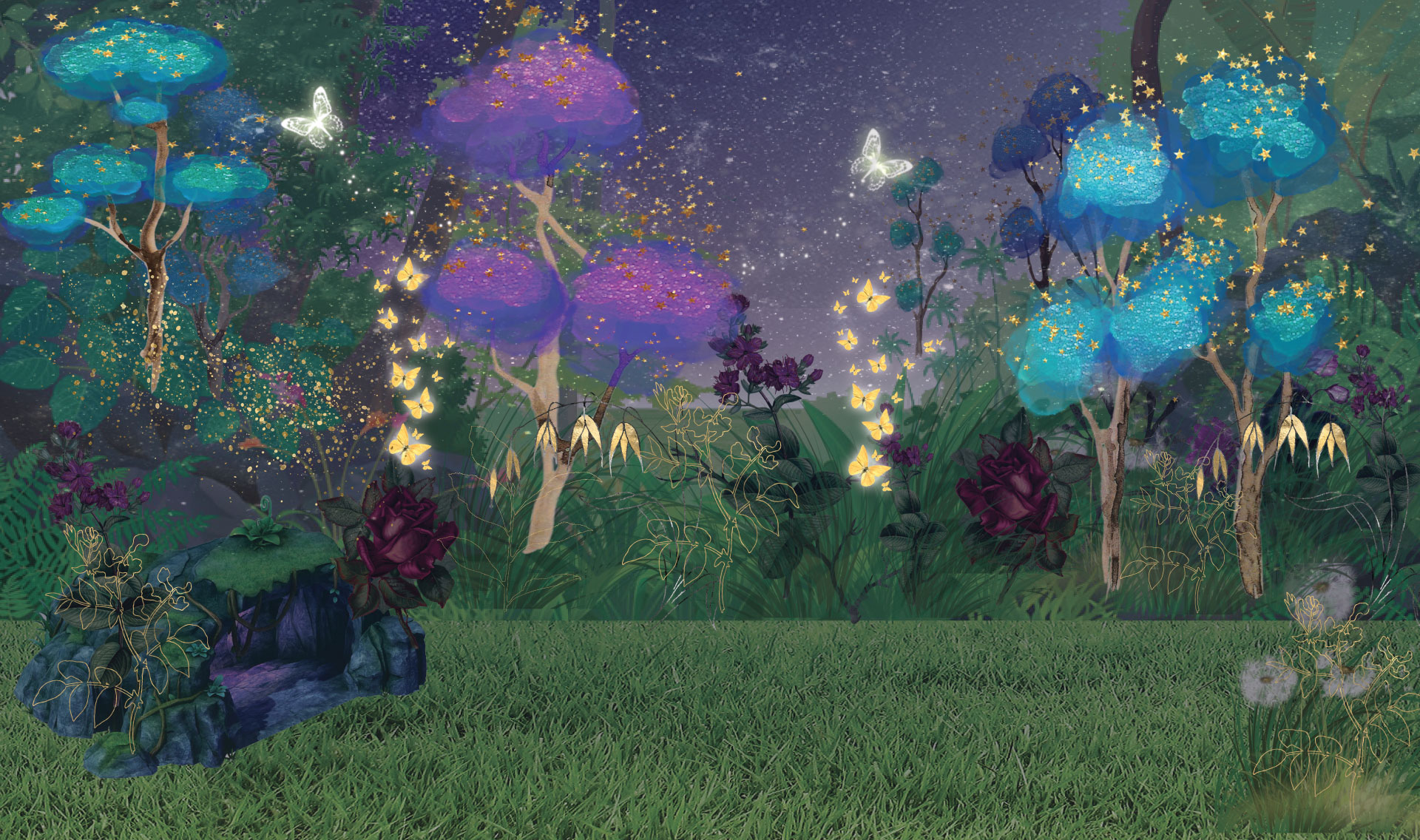EXT. ENCHANTED FOREST – NIGHT