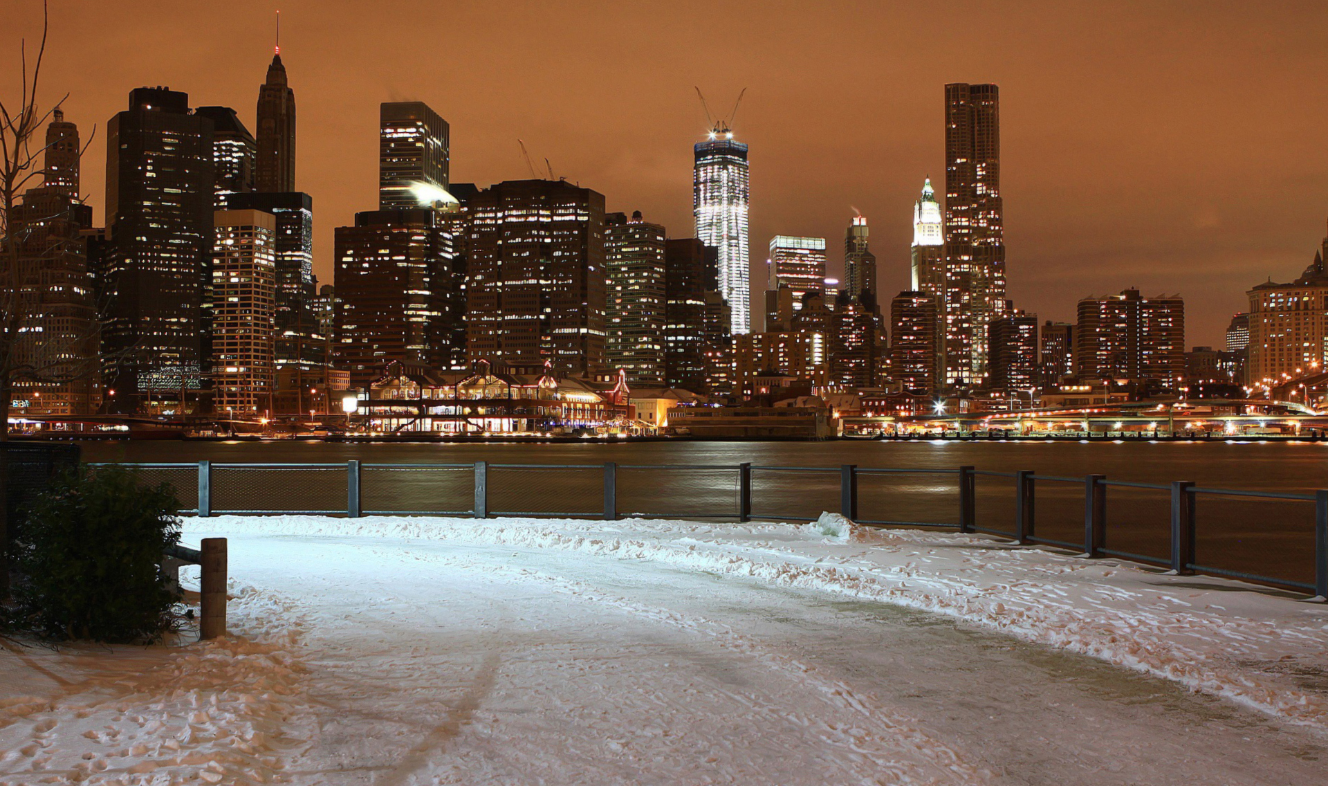 EXT. NEW YORK SNOWY ROAD – NIGHT