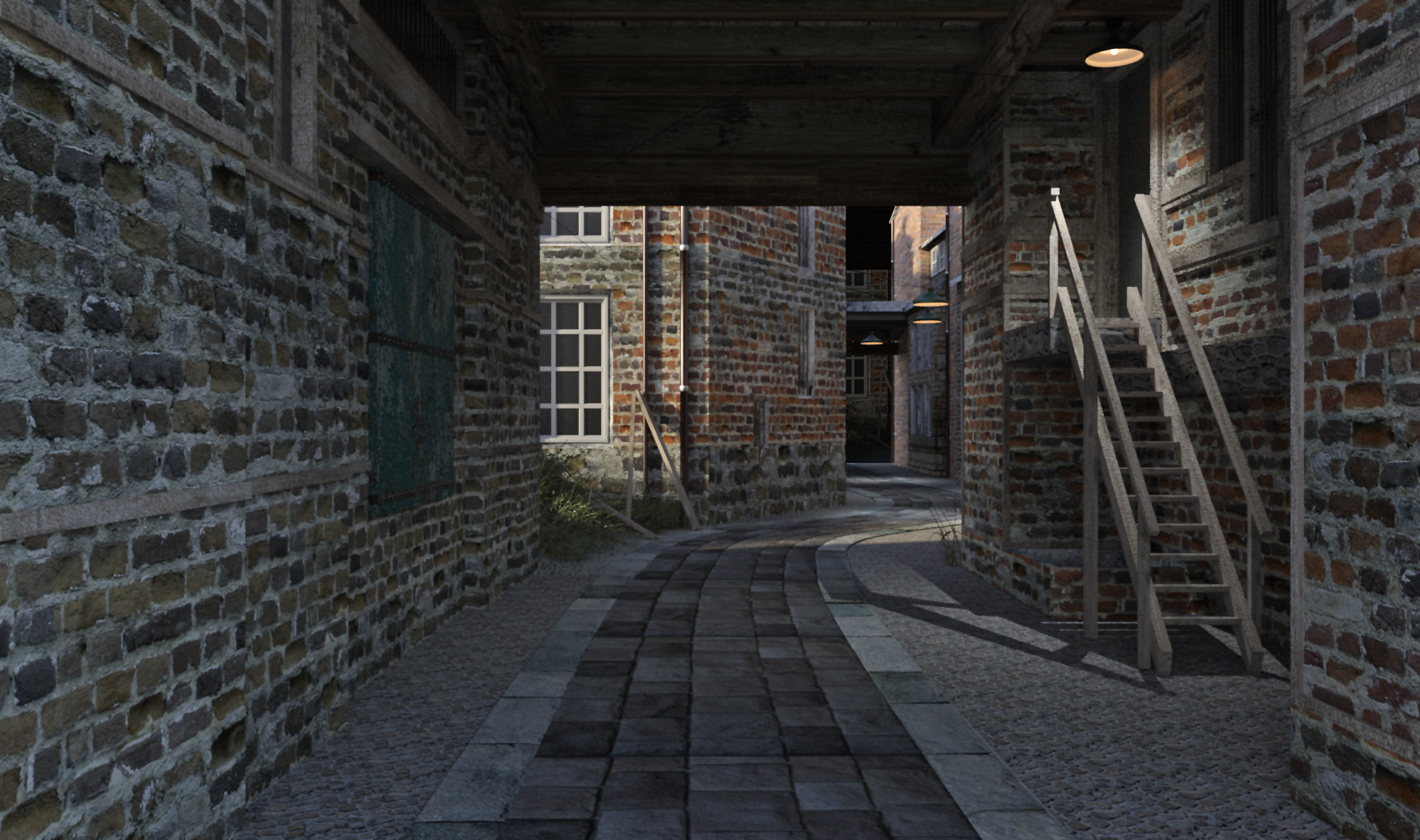 EXT. OLD LONDON ALLEY – DAY