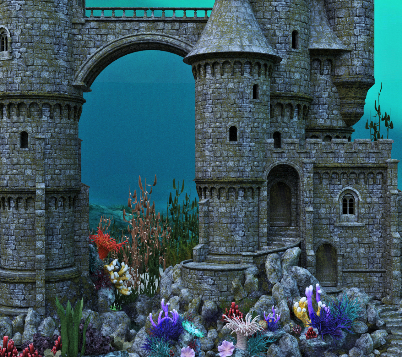 EXT. UNDER THE SEA CASTLE – DAY