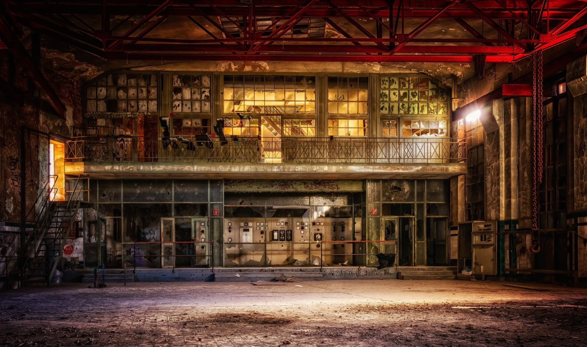 INT. ABANDONED FACTORY 1 – DAY
