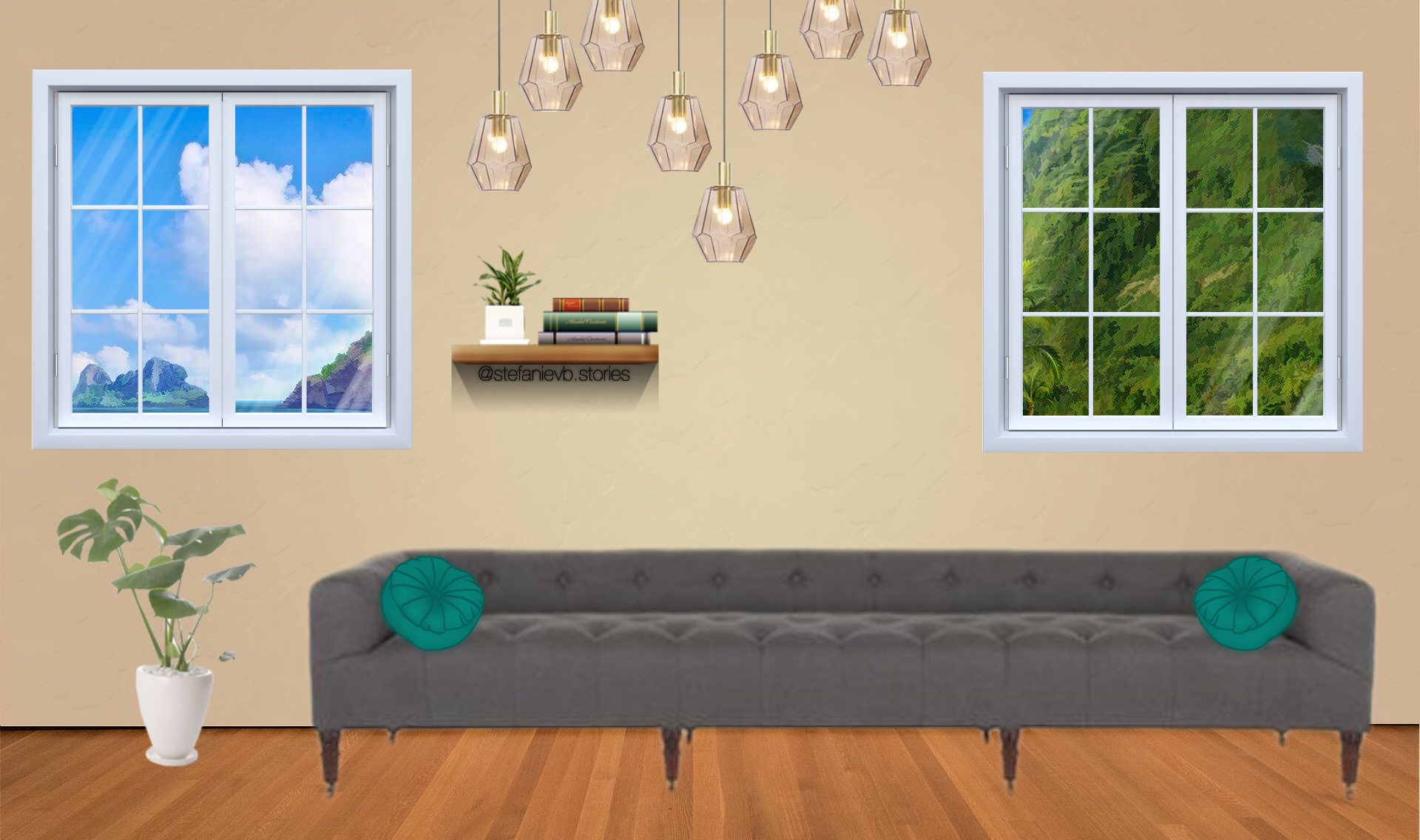 INT. BEACH LIVING ROOM – DAY