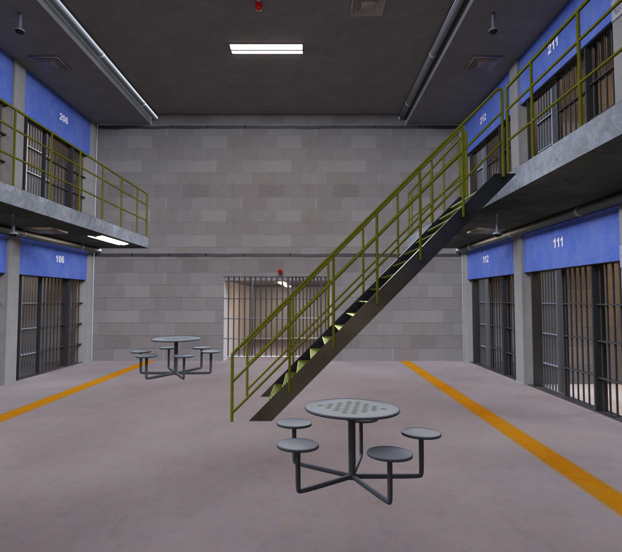 INT. CELL BLOCK COMMON AREA 1 – DAY