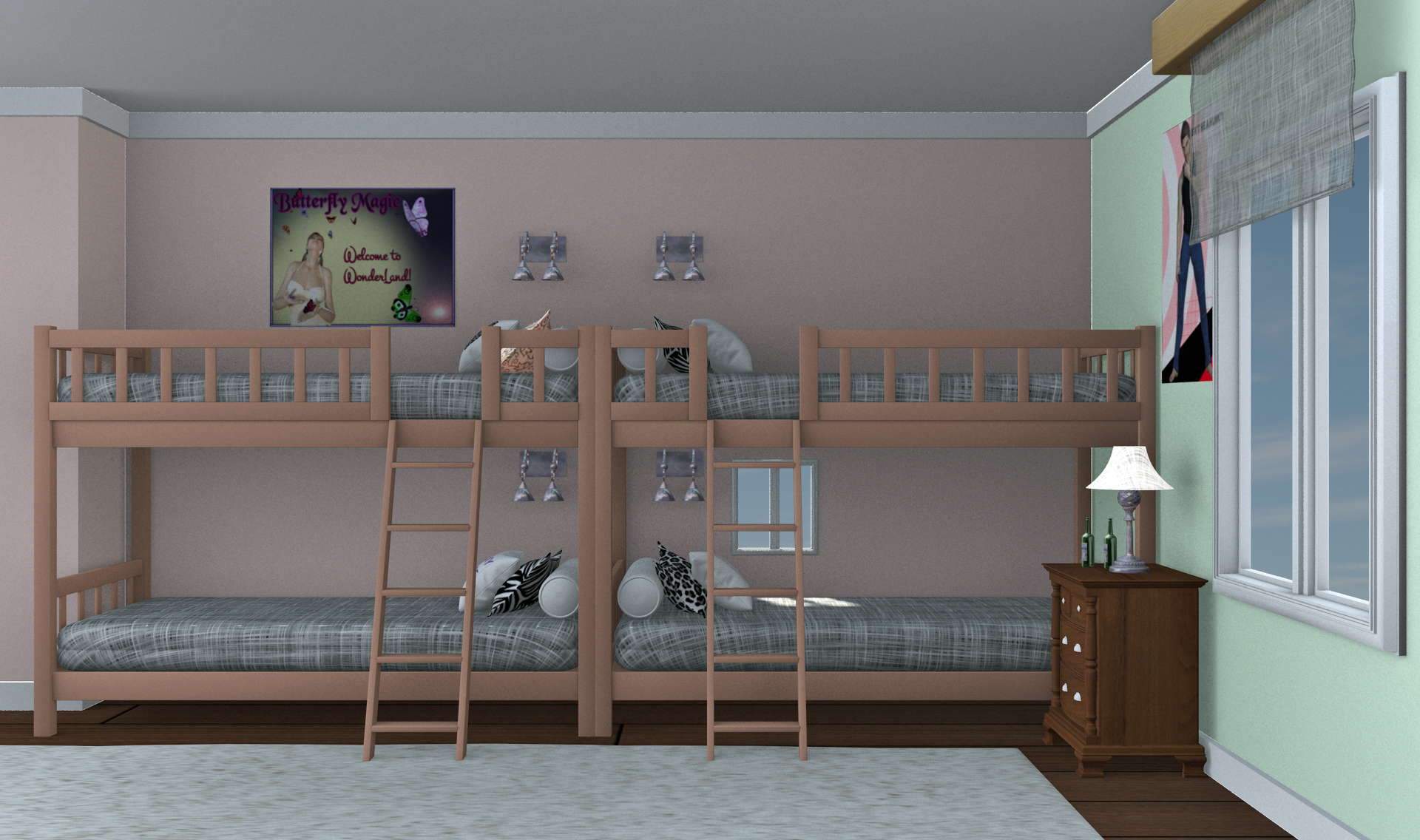 INT. COLLEGE DORM W/BUNK BEDS 2 – DAY