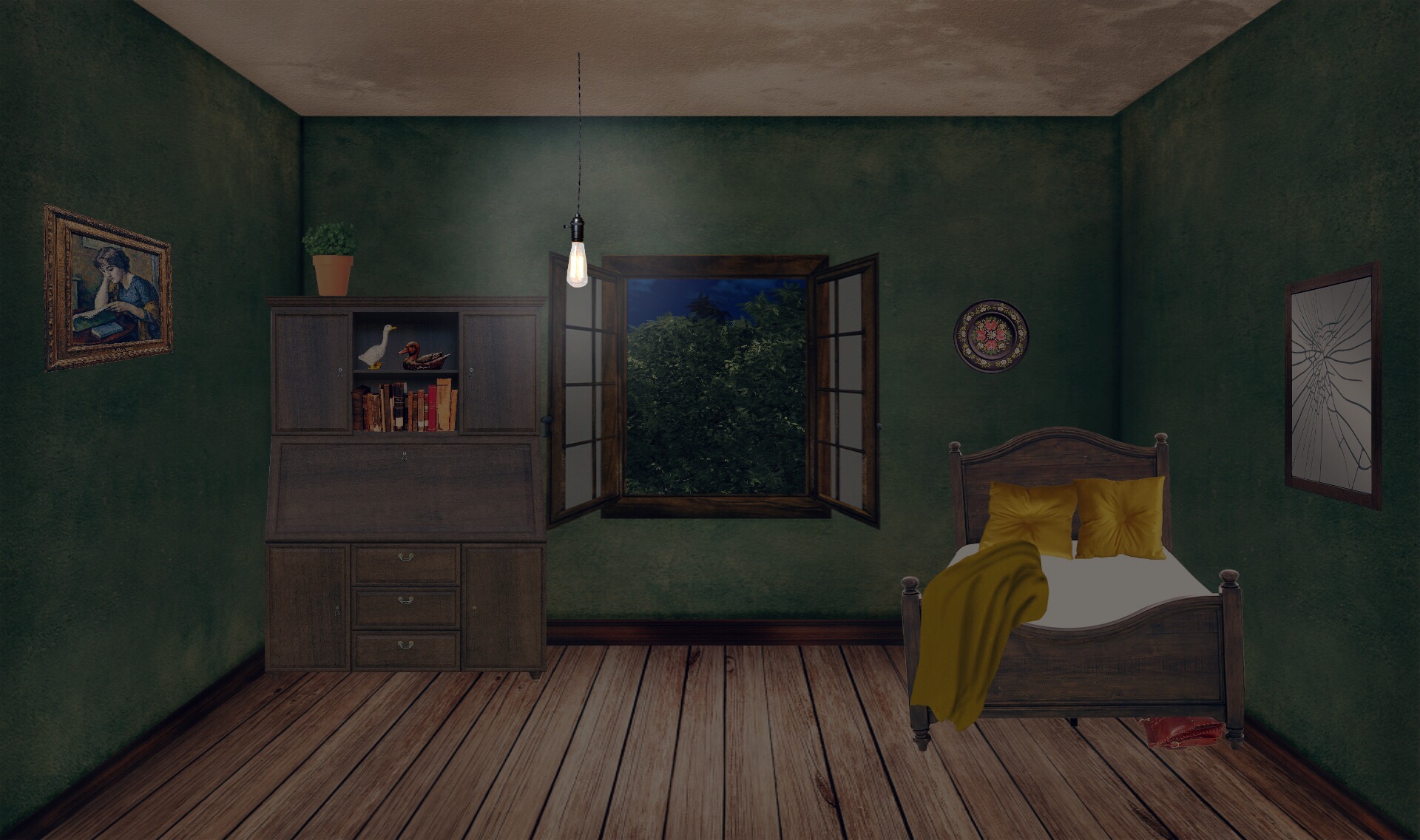 INT. HOME ALONE BEDROOM YELLOW 2 – NIGHT