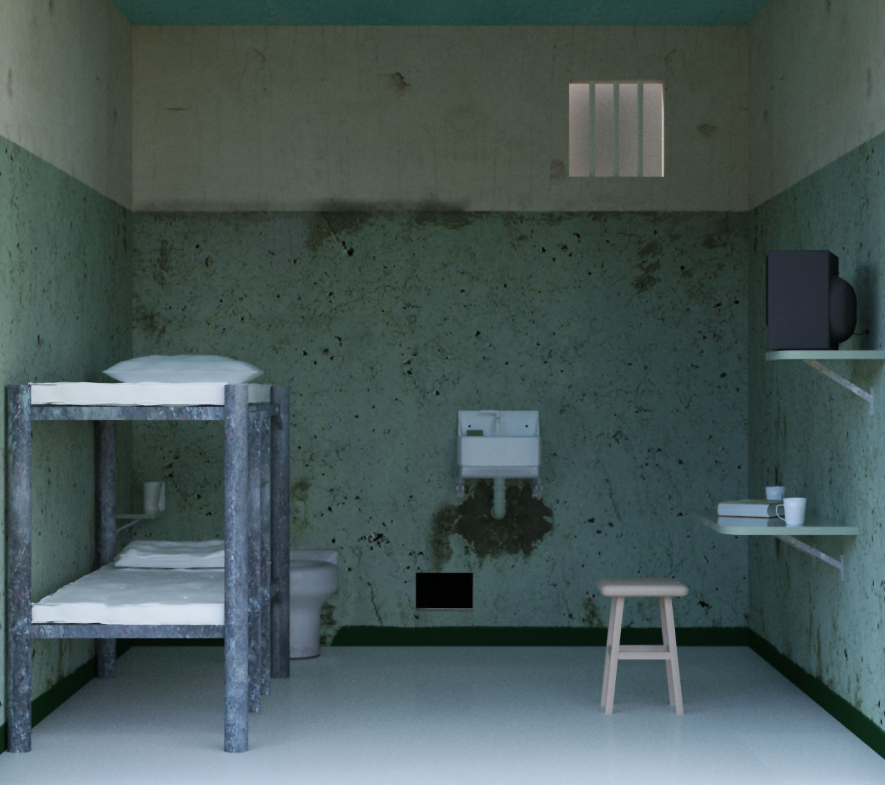 INT. JAIL CELL 1 – DAY