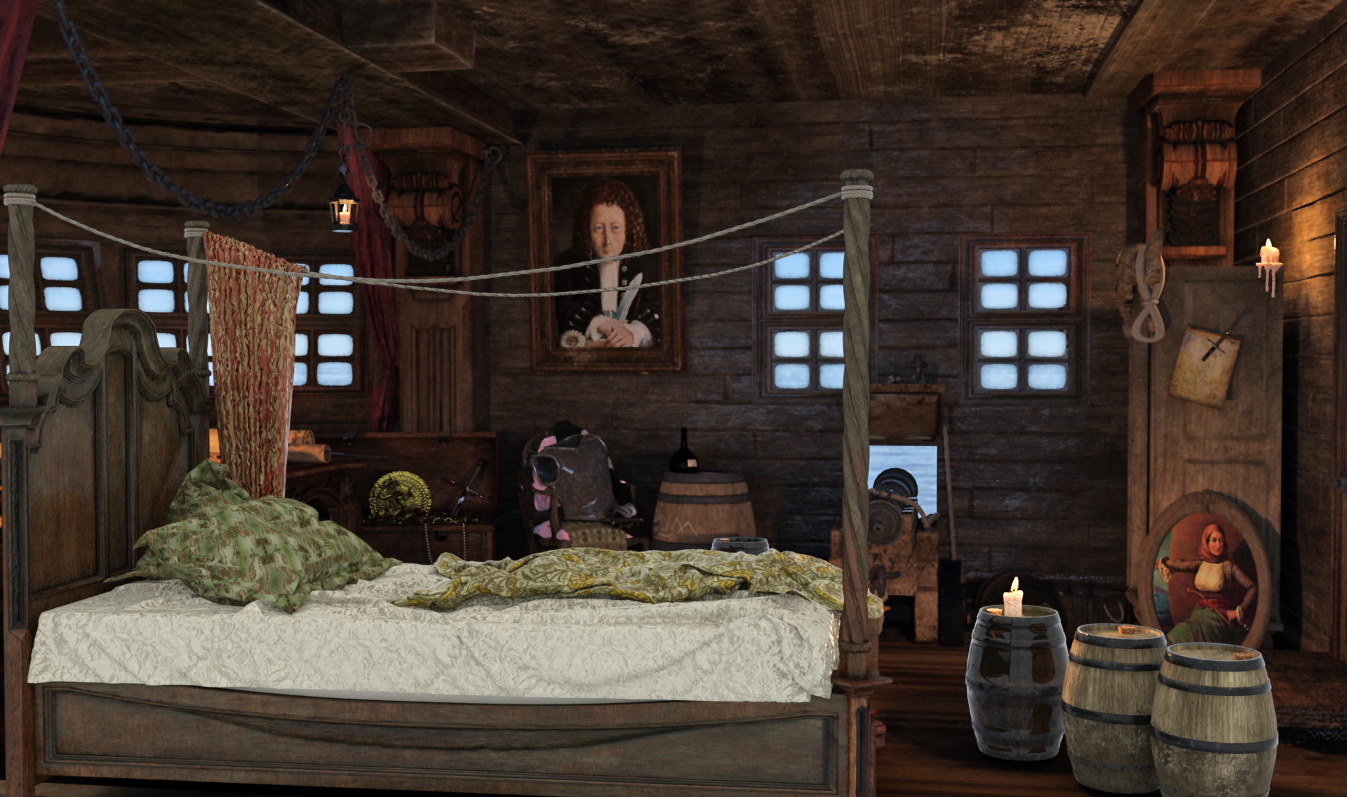INT. PIRATES BEDROOM 1 – DAY