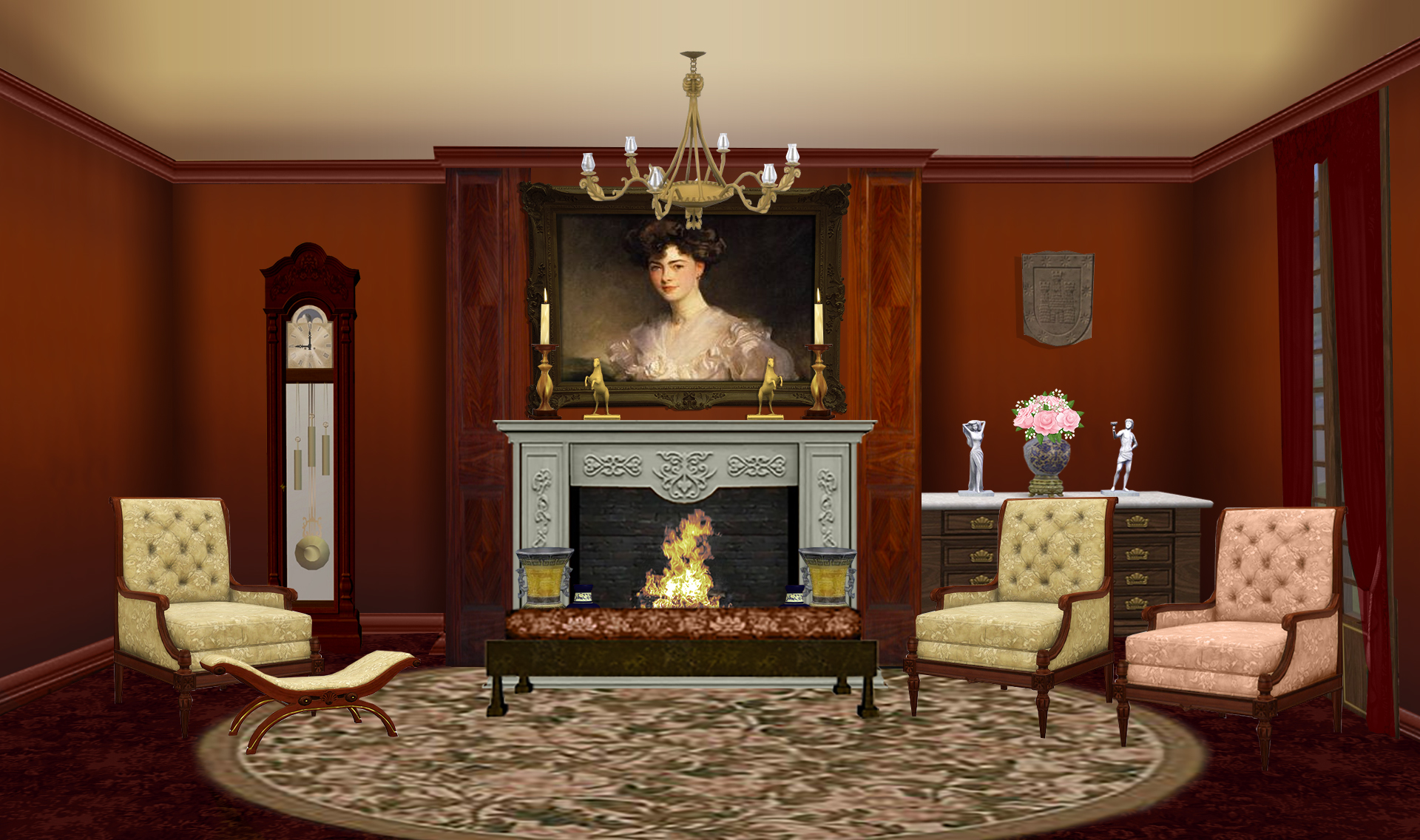 INT. VICTORIAN LIVING ROOM – DAY